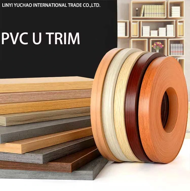 Profile PVC Tape Shaped Cabinet Molding Edging Trim for Table Edge Banding Flexible Plastic U Shape
