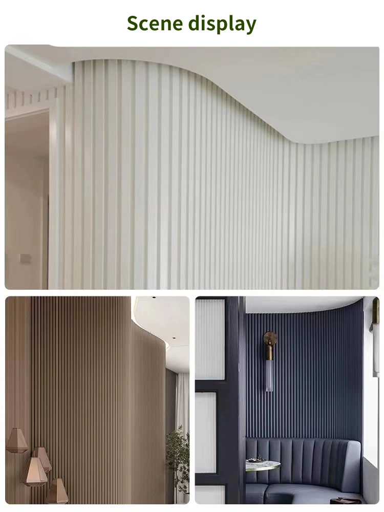 New Product Flexible PVC Wall Panels Bendable Wooden Wall Cladding 3D Wall Board Can Wrap Cylinder